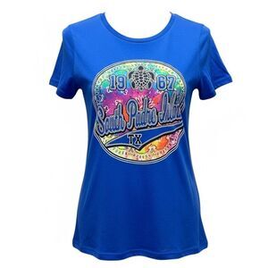 EUC Women’s Blue South Padre Island Graphic Short Sleeve T-Shirt - Size Large